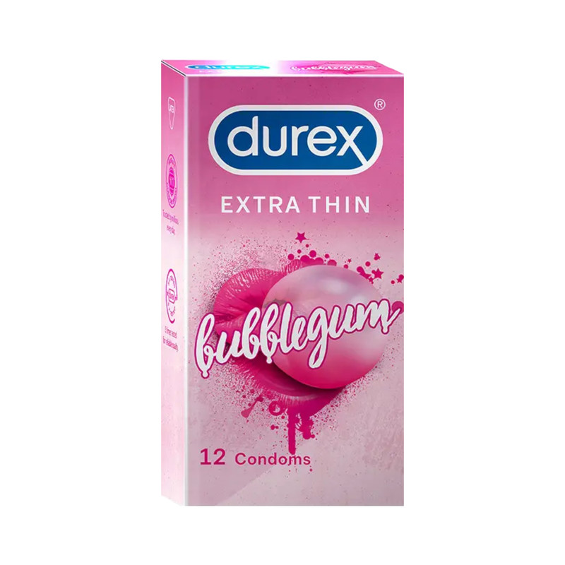 کاندوم دورکس مدل Extra Thin bubblegum بسته 12 عددی - تصویر 1