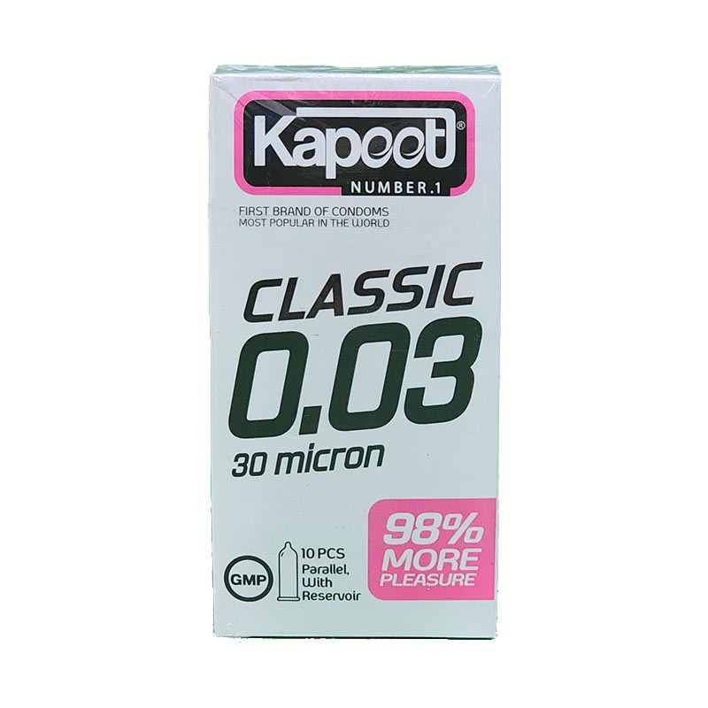 کاندوم کاپوت مدل Classic 30 micron بسته 10عددی