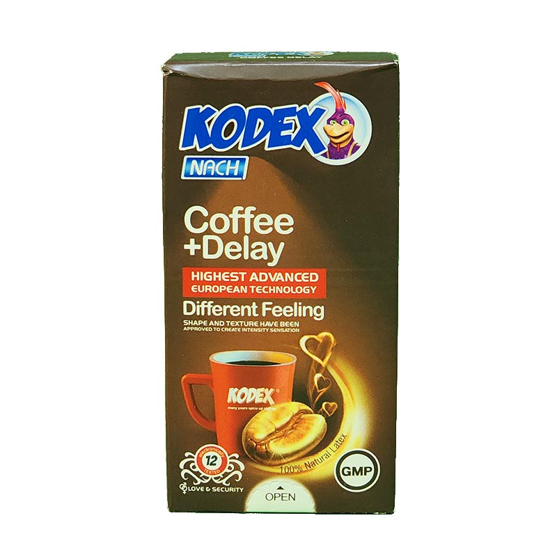 کاندوم کدکس مدلCoffee+delay بسته 12 عددی