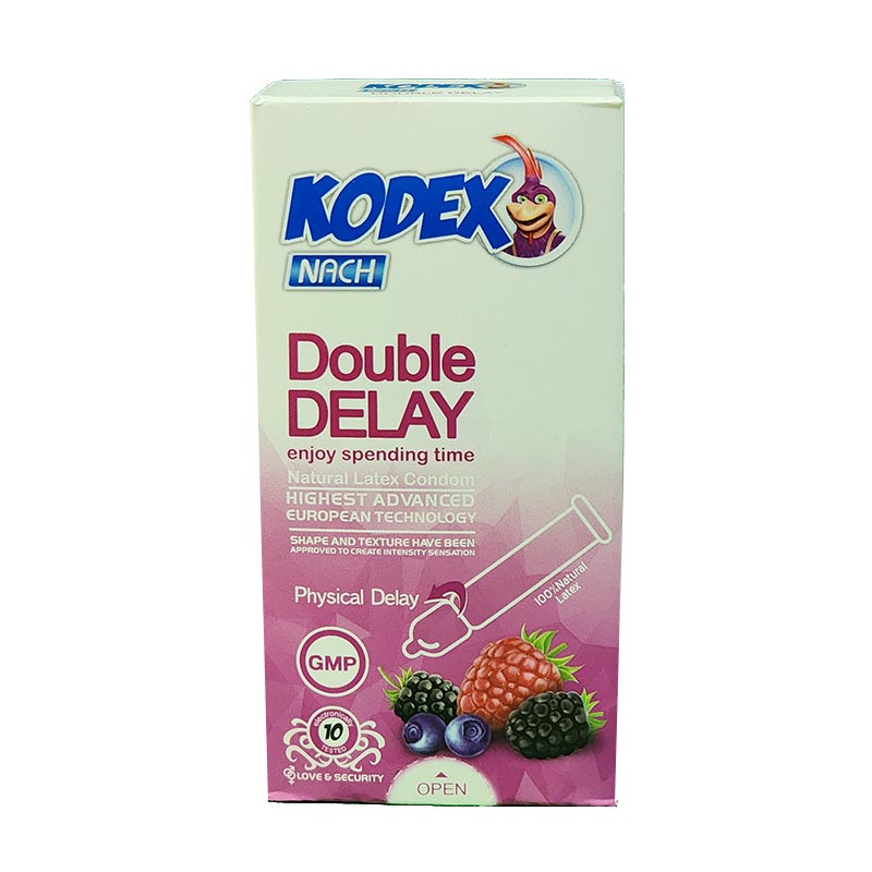 کاندوم تاخیری ناچ کودکس مدل Double Delay بسته 10عددی