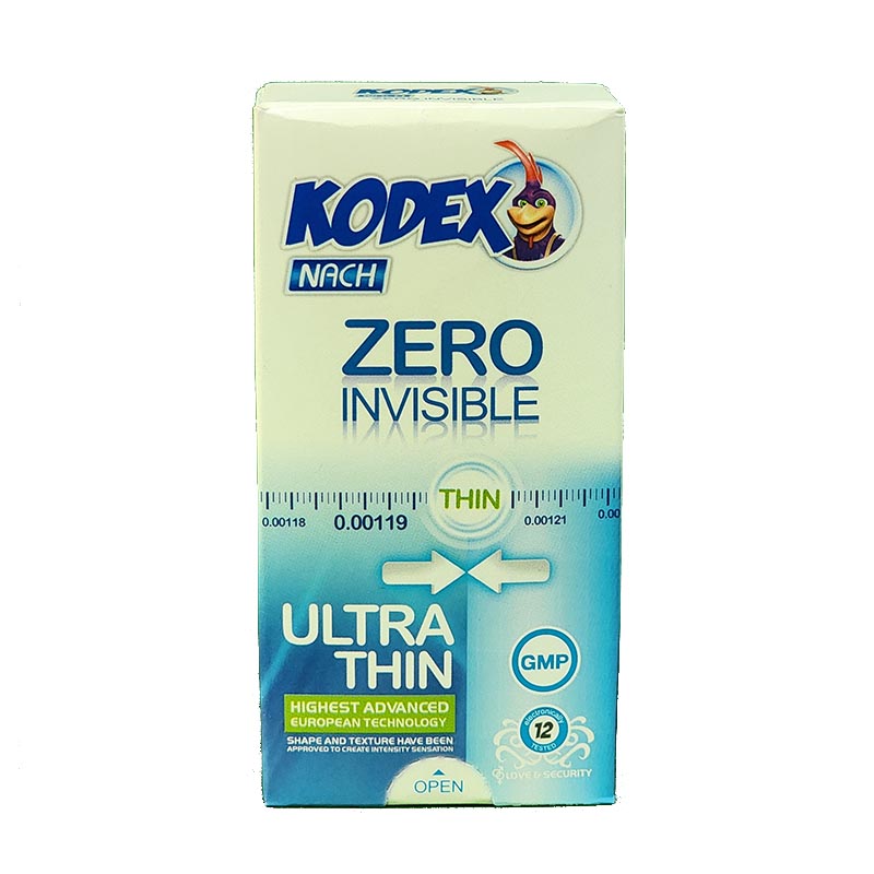 کاندوم کدکس مدل Zero Invisible بسته 12 عددی - تصویر 1
